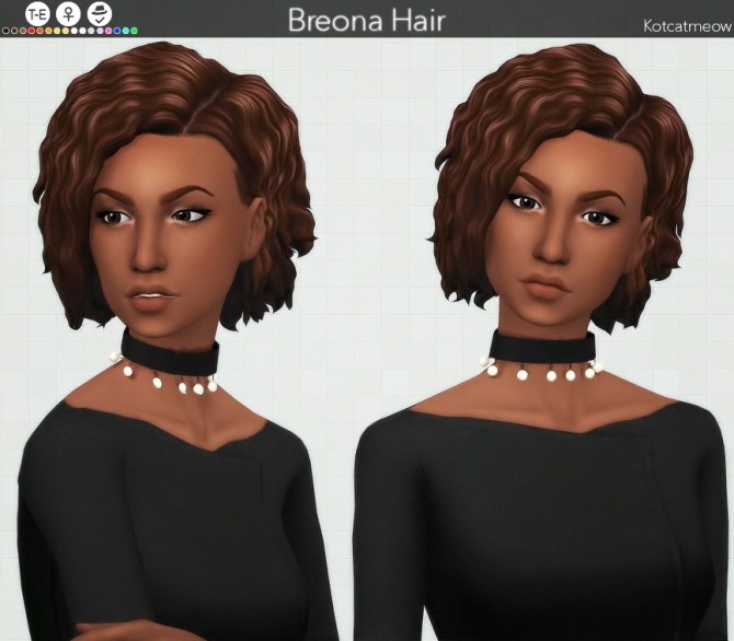 Sims 4 Breona hair at KotCatMeow