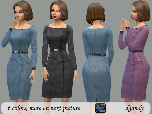 Sims 4 Wool Pencil Dress by dgandy at TSR