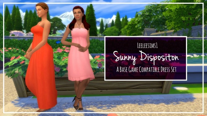 Sims 4 Sunny Disposition dress by leeleesims1 at SimsWorkshop