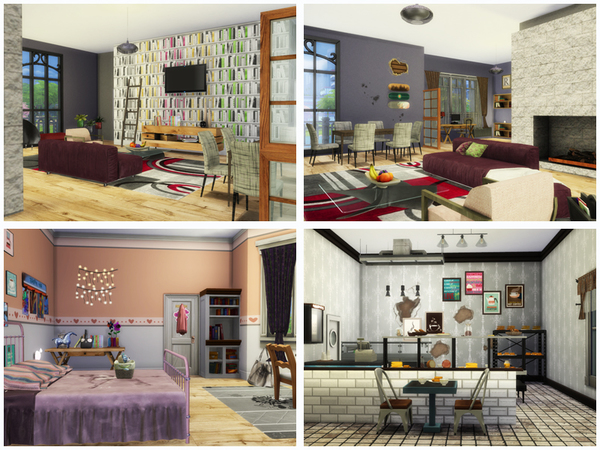 Sims 4 SQUAT apartments by Danuta720 at TSR