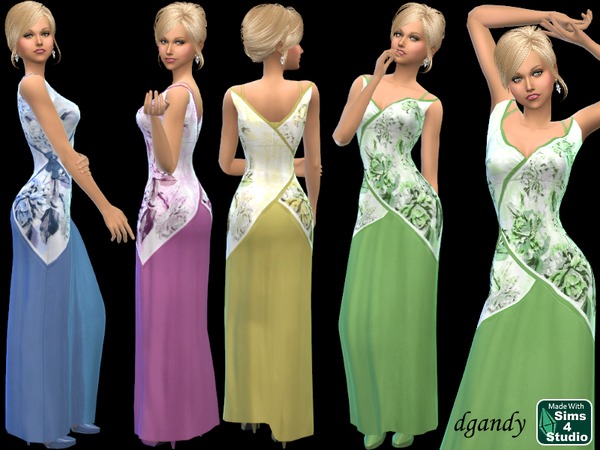 Sims 4 Scarf Dress by dgandy at TSR