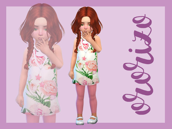 Sims 4 Flower Outfit Toddler by Ororizo at TSR