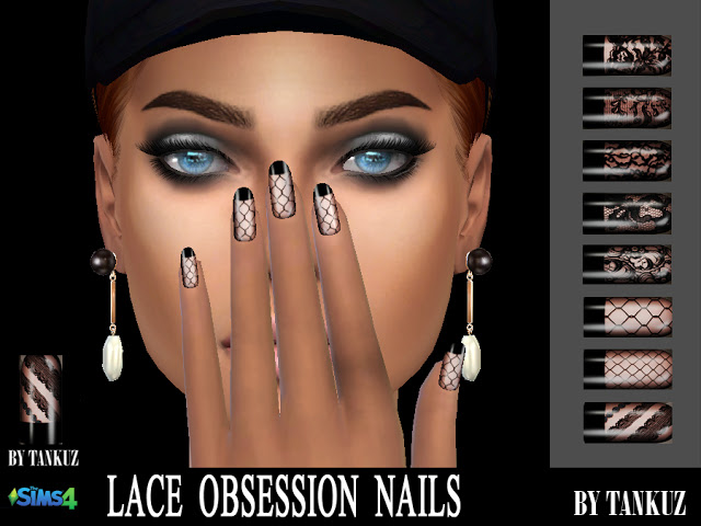 Sims 4 Lace Obsession Nails at Tankuz Sims4