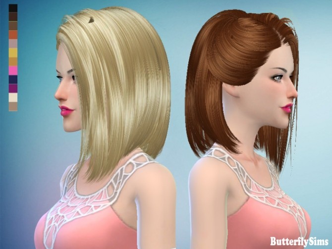 Sims 4 B fly AF hair 173 No hat by YOYO (free) at Butterfly Sims