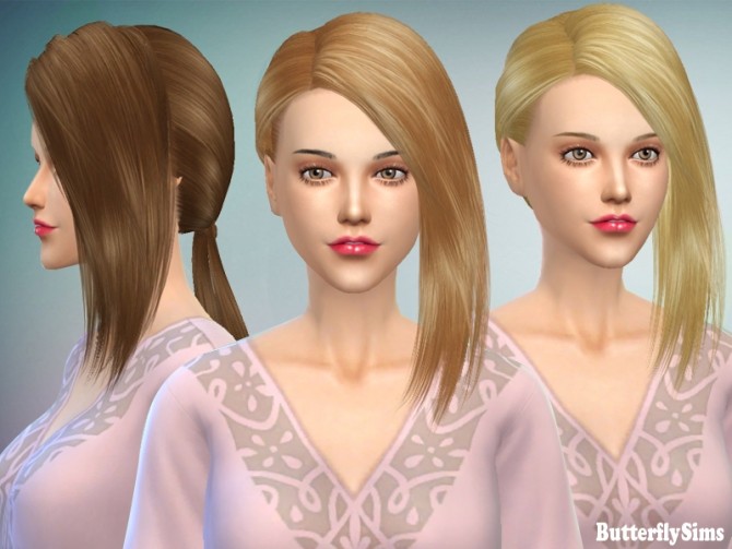 Sims 4 B fly hair AF 156 Nohat by YOYO (Free) at Butterfly Sims