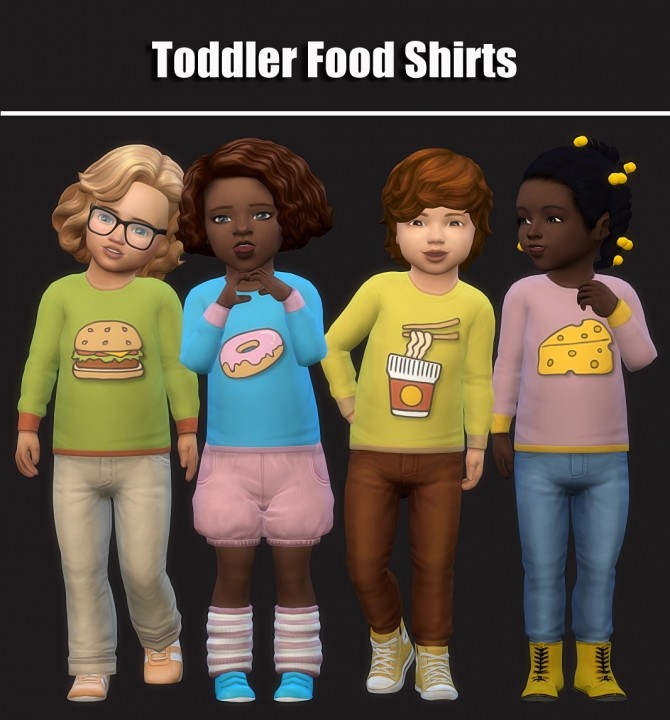 Sims 4 Toddler Food Shirts at Maimouth Sims4