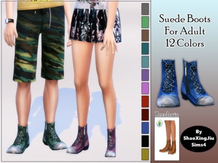 Suede Boots 12 Colors by jeisse197 at TSR