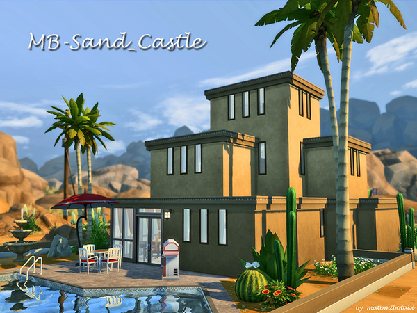 Sims 4 MB Sand Castle by matomibotaki at TSR