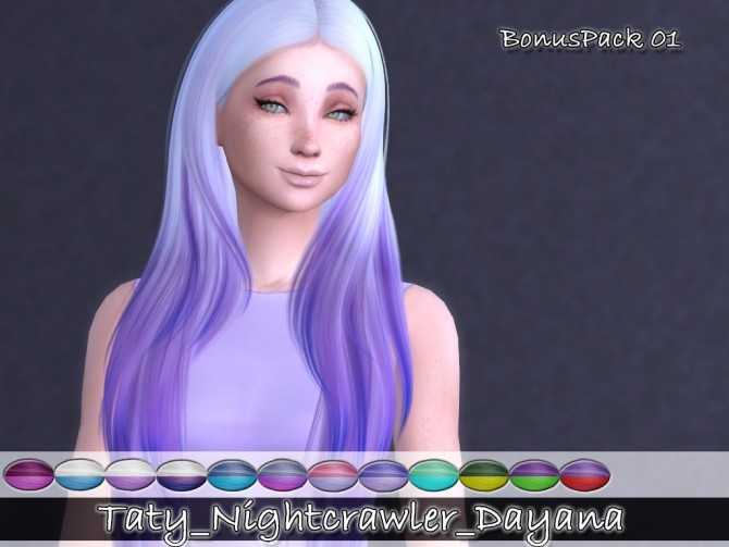 Sims 4 Nightcrawler Dayana hair retextures at Taty – Eámanë Palantír