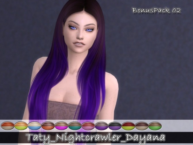 Sims 4 Nightcrawler Dayana hair retextures at Taty – Eámanë Palantír
