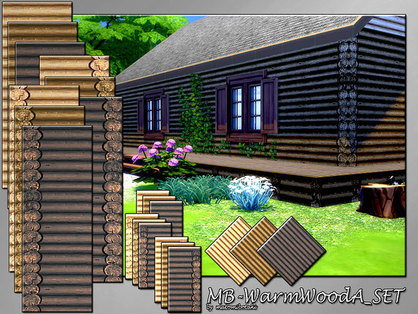 Sims 4 MB Warm Wood A SET by matomibotaki at TSR
