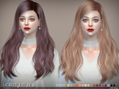 Hair CoCo n21B by S-club at TSR » Sims 4 Updates