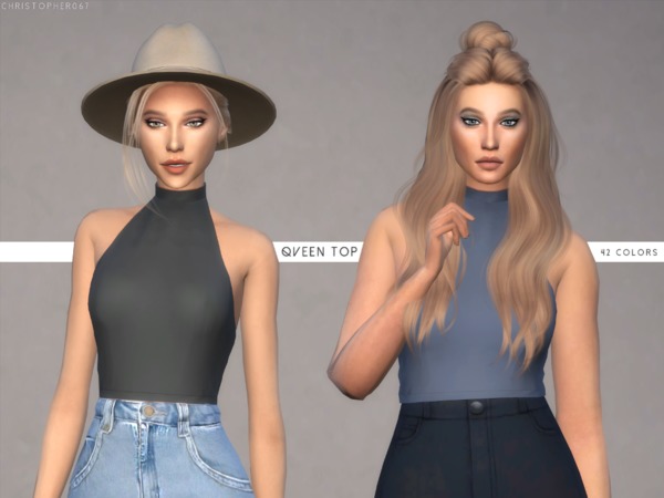 Sims 4 Qveen Top by Christopher067 at TSR