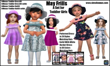 May Frills dress by SamanthaGump at Sims 4 Nexus