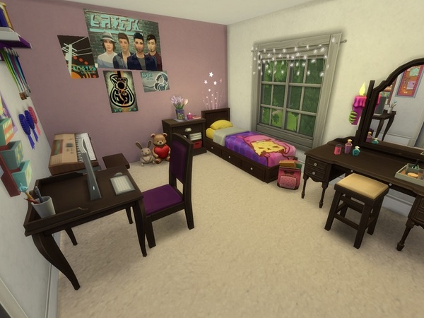 Sims 4 Suburban Family House by galadrijella at TSR
