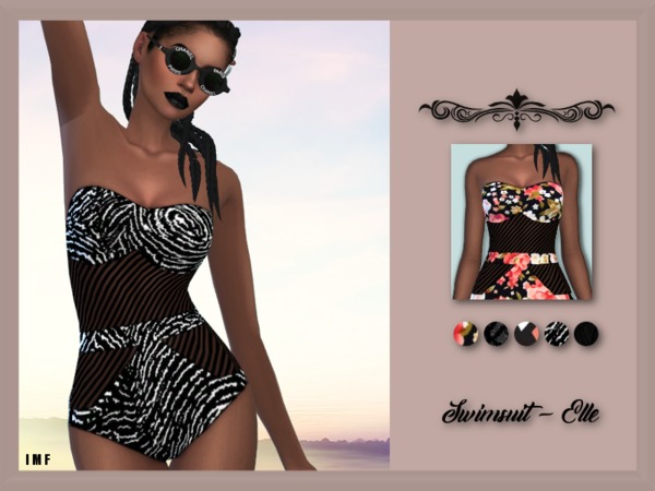 Sims 4 IMF Swimsuit Elle by IzzieMcFire at TSR