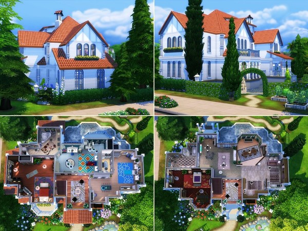 Suburban Villa by MychQQQ at TSR » Sims 4 Updates