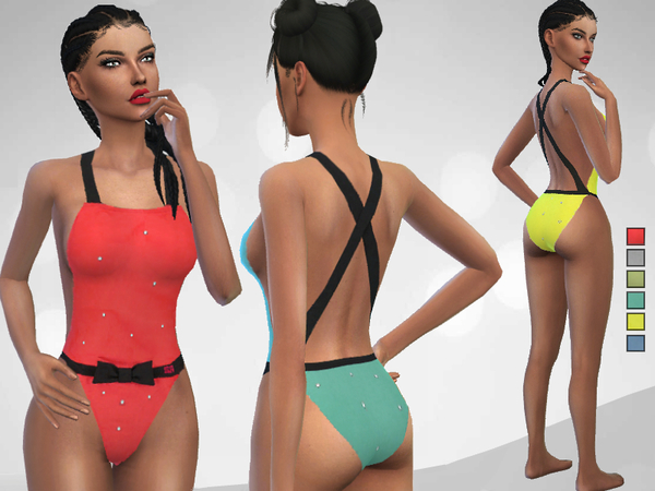 Sims 4 Meilani Swimsuit by Puresim at TSR
