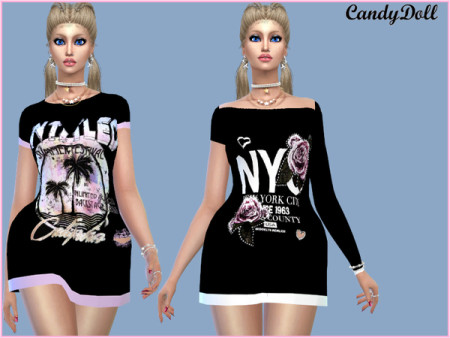 Black Designer Dress by CandyDolluk at TSR » Sims 4 Updates