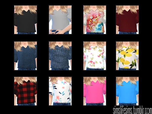 Sims 4 Child Top Collection by simtographies at TSR