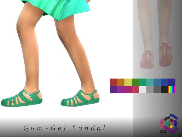 Sims 4 Gum Gel Sandal by SuperNerdyLove at TSR