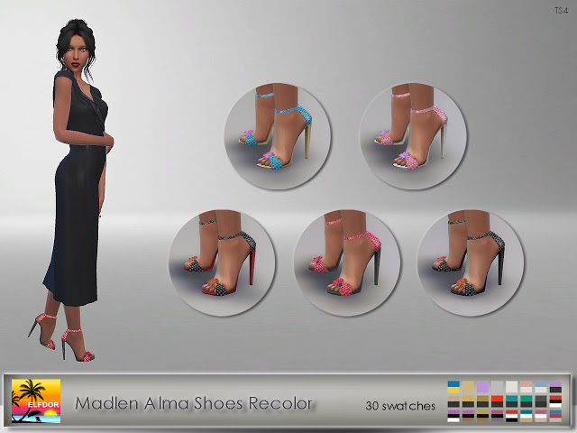Sims 4 Madlen Alma Shoes Recolor at Elfdor Sims