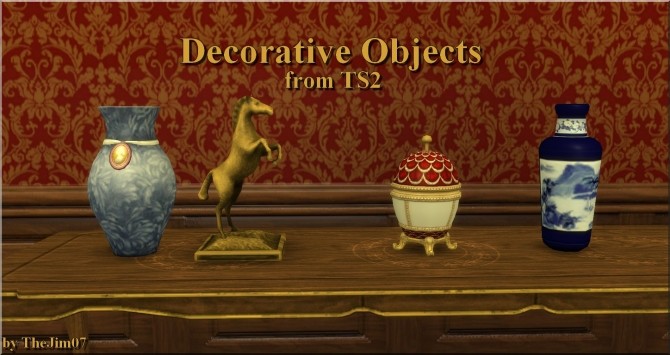 Sims 4 Decorative Objects from TS2 by TheJim07 at TSR