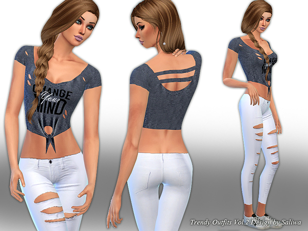 Sims 4 Trendy Outfits Vol 2 by Saliwa at TSR