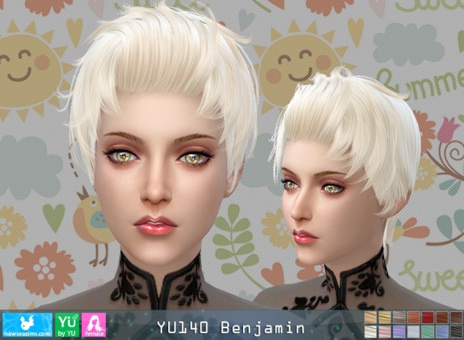 Sims 4 YU140 Benjamin hair F (Pay) at Newsea Sims 4