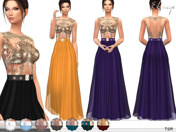 Sims 4 Jewel Embellished Dress by ekinege at TSR