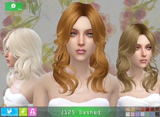 Sims 4 J125 Dashed hair (Free) at Newsea Sims 4