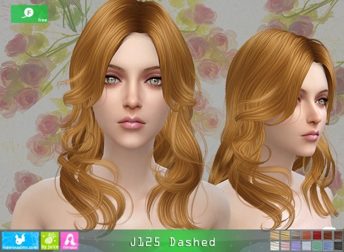 Sims 4 J125 Dashed hair (Free) at Newsea Sims 4