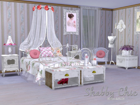 Shabby Chic Bedroom by ShinoKCR at TSR » Sims 4 Updates