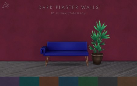 Dark Plaster Walls by lunaalexandra24 at Mod The Sims