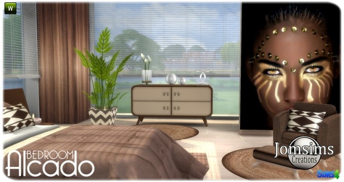 Sims 4 Alcado bedroom at Jomsims Creations