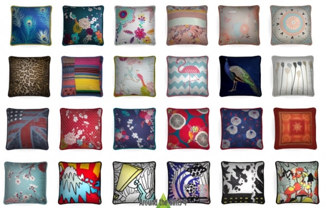 Sims 4 Big collection of rugs & pillows at Around the Sims 4