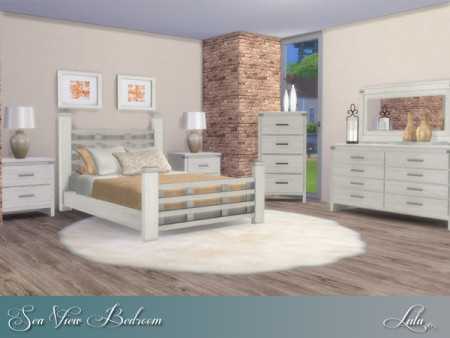 Sea View Bedroom by Lulu265 at TSR » Sims 4 Updates