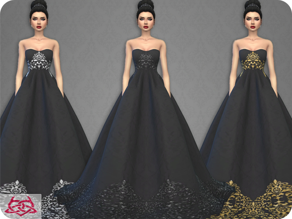 Sims 4 Wedding Dress 7 RECOLOR 3 by Colores Urbanos at TSR