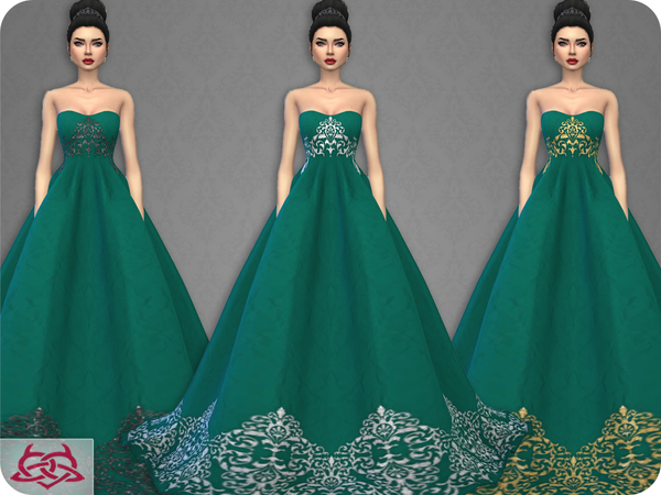 Sims 4 Wedding Dress 7 RECOLOR 3 by Colores Urbanos at TSR