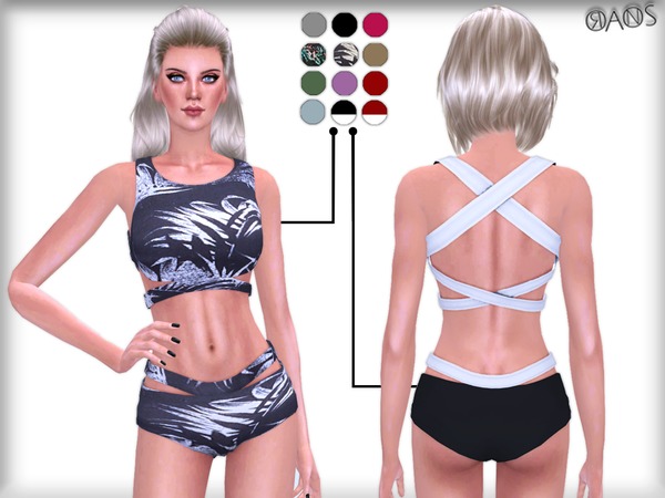 Sims 4 Tres Bikini Set by OranosTR at TSR