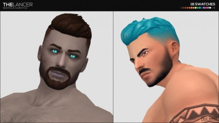 The Lancer hair by Xld_Sims at SimsWorkshop