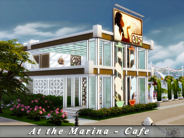 Sims 4 At the Marina Cafe by Danuta720 at TSR
