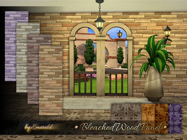 Sims 4 Bleached Wood Panel by emerald at TSR