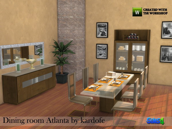 Sims 4 Atlanta dining room by kardofe at TSR