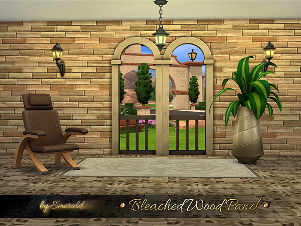 Sims 4 Bleached Wood Panel by emerald at TSR
