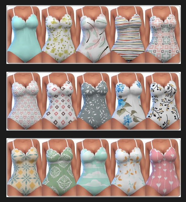 Sims 4 Swimsuits / Bodysuits Gabriele at Annett’s Sims 4 Welt