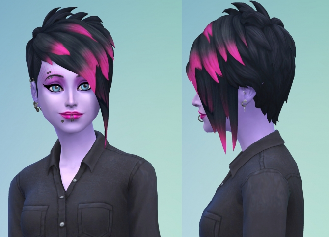 Slashed Vampire Hair Recolor by SallySims at Mod The Sims » Sims 4 Updates