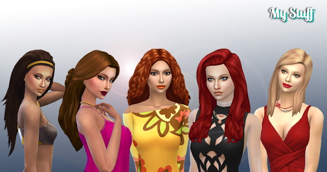 Sims 4 Female Long Hair Pack 10 at My Stuff