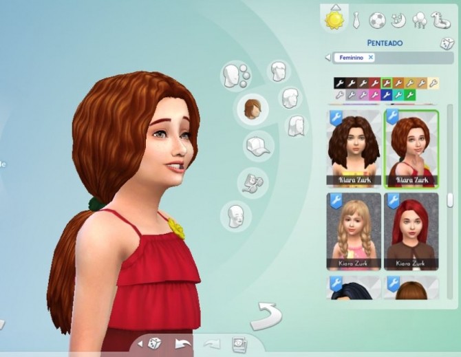Sims 4 Waves Ponytail for Girls at My Stuff