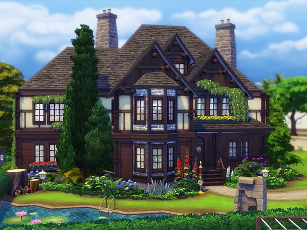 Sims 4 Tudor Farmhouse by MychQQQ at TSR